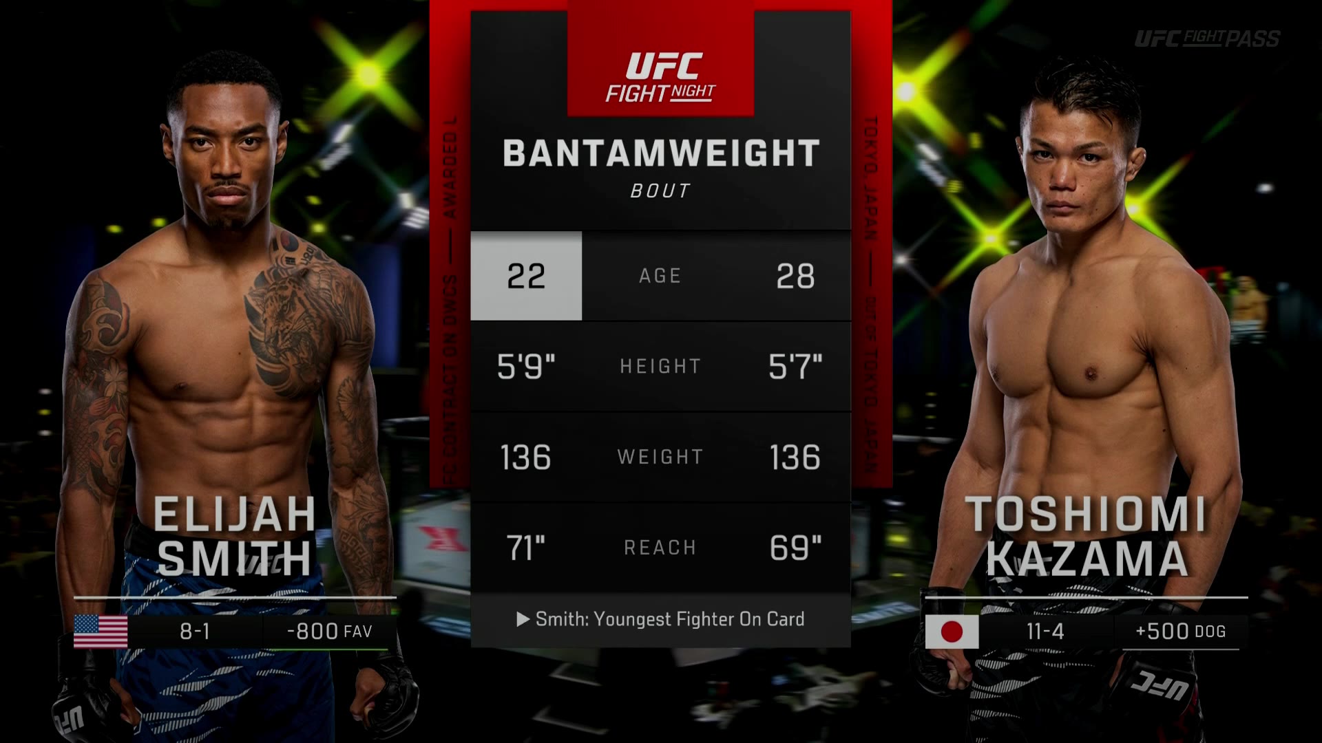 UFC Fight Night – Elijah Smith vs. Toshiomi Kazama